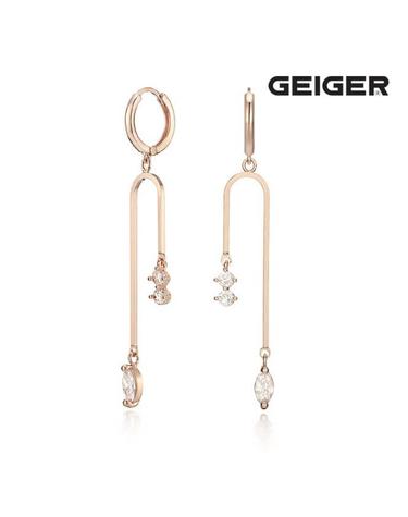 큐빅 드롭 18K 원터치 귀걸이 (gold pin) GI8KPEE019