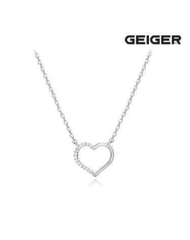 하프 큐빅 하트 실버 목걸이 GISVNN016