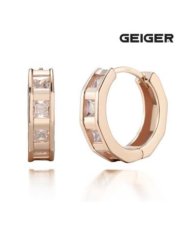 18K 스퀘어 큐빅 원터치 링귀걸이 (gold pin) GI8KPEE027