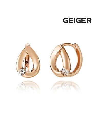14K 큐빅 물방울 원터치 귀걸이 GI14EE299