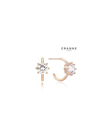 14K 엣지 큐빅 링 귀걸이 (gold filled) C24EGF069