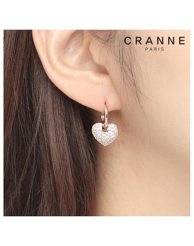 끄란느 14K 심플 빅하트 원터치 귀걸이 (gold filled) C24EGF057 착용컷