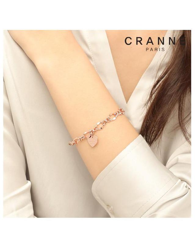 끄란느 볼륨하트 체인 팔찌 C24BB073 착용컷