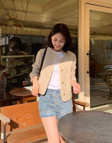 [시즌오프]블루 워싱 면 데님숏팬츠