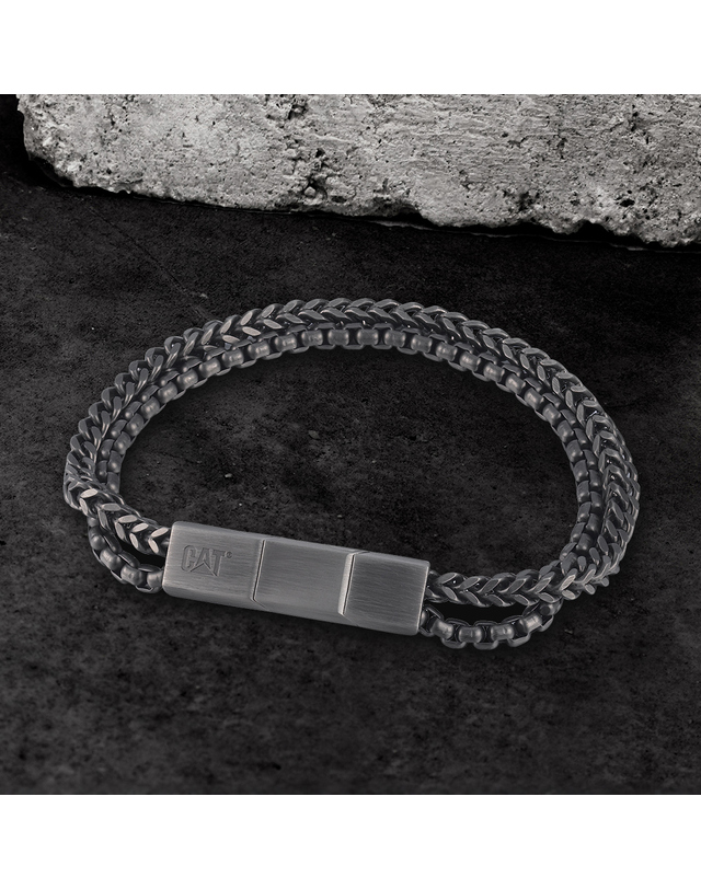 캐터필라 캐터필라 CHAINS 체인 팔찌 J015B00255 착용컷
