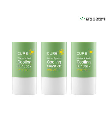 [김정문알로에] 큐어 라센스로에 워터 쿨링 선스틱 23g 3개