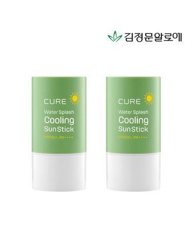 [김정문알로에] 큐어 라센스로에 워터 쿨링 선스틱 23g 2개