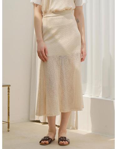 LACE SKIRT_BEIGE