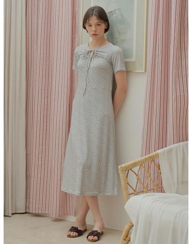 DAISY SHIRRING ONE-PIECE_IVORY