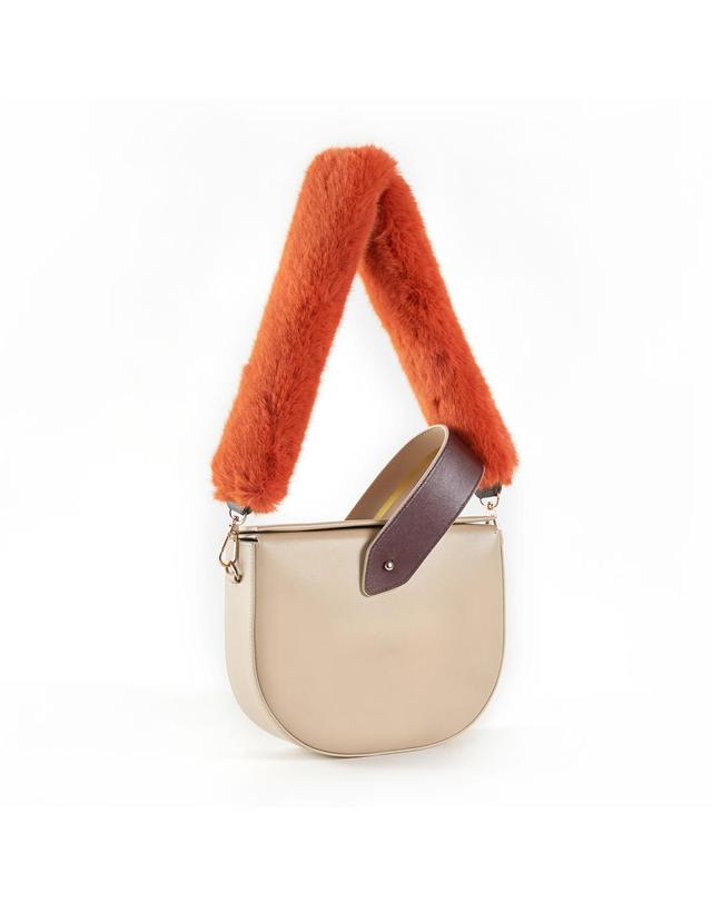 보니블라 에코 퍼 스트랩 ECO FUR STRAP NOEL ORANGE 착용컷