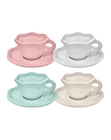레이스 에스프레소컵앤소서 1set
