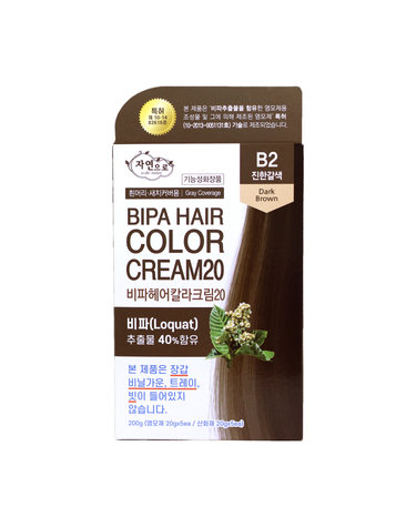 비파 헤어컬러크림20 B2진한갈색 200ml 덕용