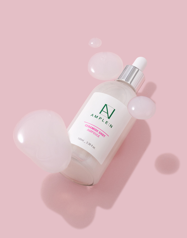 앰플엔 [주름개선/미백] 세라마이드샷 대용량 고보습 앰플 100ml + 마스크팩2매 착용컷