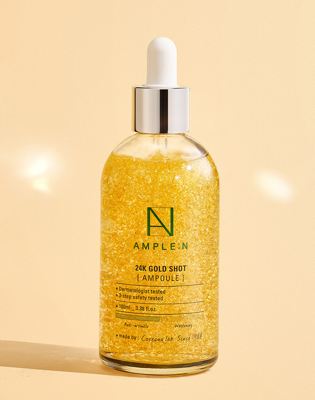 앰플엔 24K 골드샷 대용량 광채 앰플 100ml 착용컷