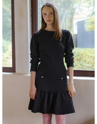 밑단 셔링 니트 원피스 S254T956