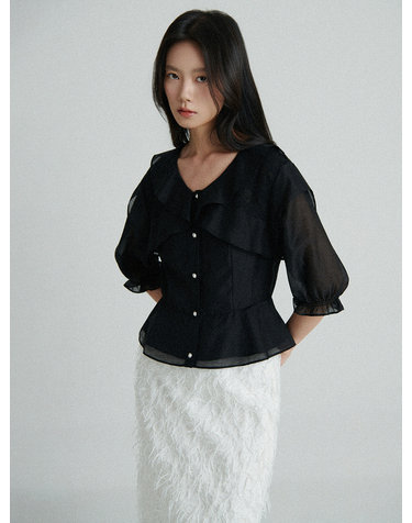 러플 쉬폰 블라우스_3컬러 S262B255