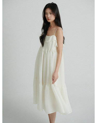 프릴 스모크 뷔스티에 원피스 S262S697