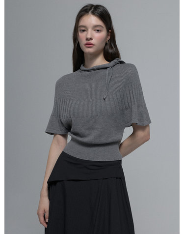 타이넥 골지 반팔 니트_2컬러 O263T954