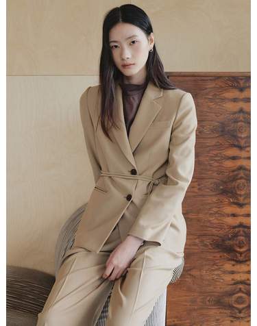테일러드 투버튼 벨티드 자켓_2컬러 S263B104