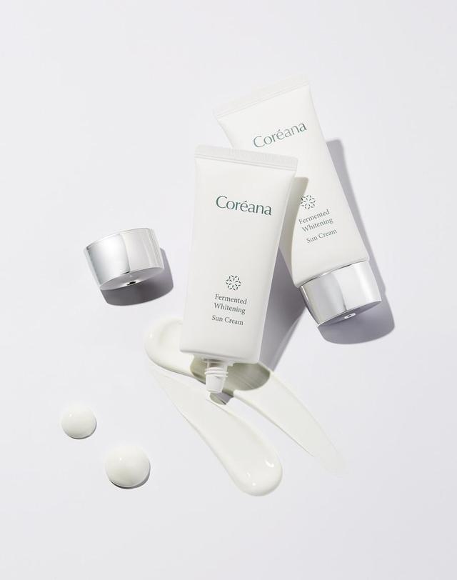 코리아나 발효 화이트닝 선크림 50ml 착용컷