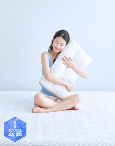 에어룸 수면냉감 머리까지 시원한 경추형 냉감베개 메모리폼 베개 1개