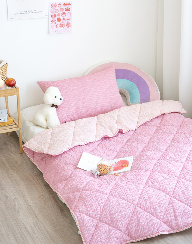 알러셀 [에어룸] 썸머나잇 쿨잠 인견시어서커 키즈 낮잠이불 세트_5colors 착용컷