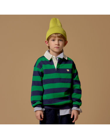 [블루독]STRIPE 카라 기모 맨투맨 스웨트셔츠 (25CK5-330-09)