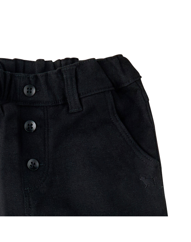 블루독 [블루독]스트레치 블랙 기모 팬츠 (25C15-410-54) 착용컷