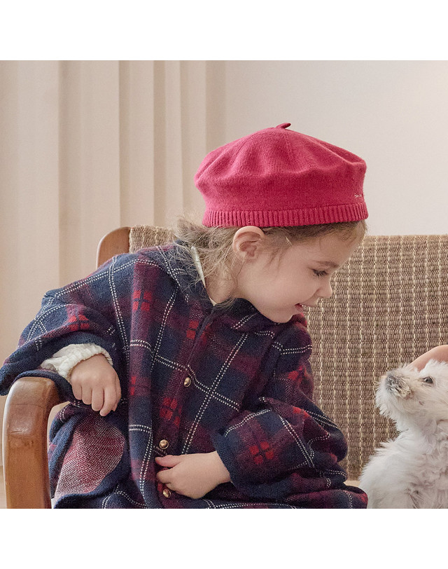 블루독베이비 [블루독베이비]니트 로고 베레모 (45A14-803-01) 착용컷