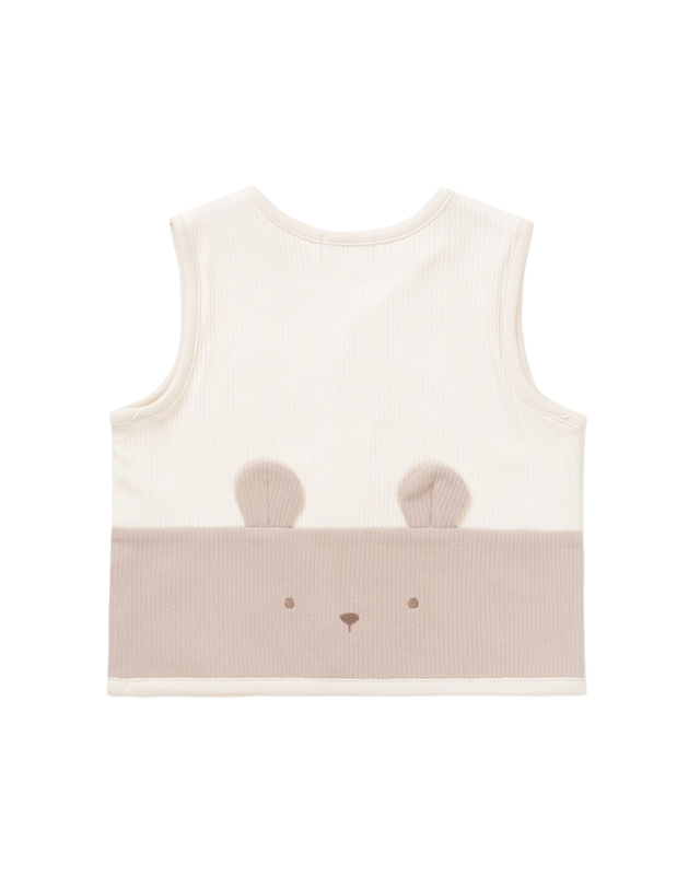 블루독베이비 [블루독베이비]말랑포포캐릭터VEST (46A70-030-06) 착용컷