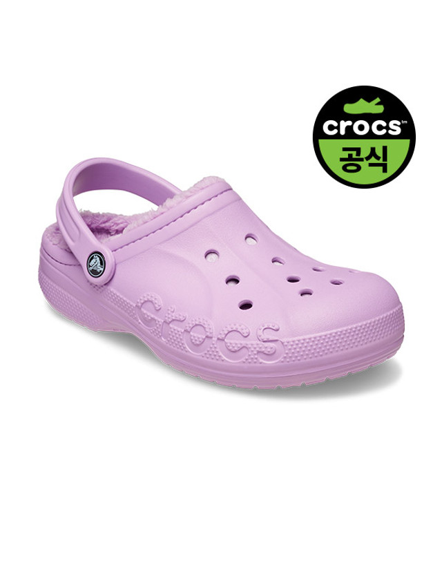 크록스 공용 BAYA LINED CLOG ORC (23FUCL205969) 착용컷
