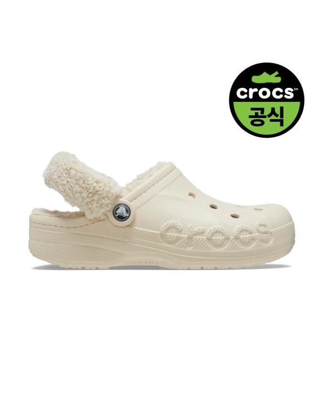 크록스 성인 BAYA LINED FUZZ STRAP CLOG WWT (25FUCL206633) 착용컷