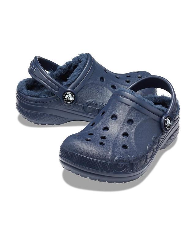 크록스 본사 공식 키즈 바야 라인드 클로그 NAVY (26FKCL207500) 착용컷