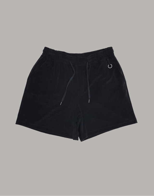 로우투로우 MRP301 코튼 테리 밴딩 메디테이션 쇼츠 ASH BLACK 블랙 착용컷