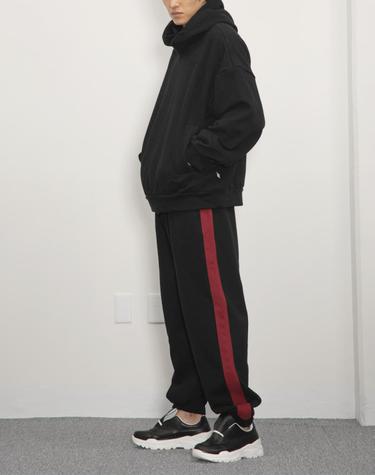 MRP028 카르마 기모 조거 팬츠 (블랙 레드)
