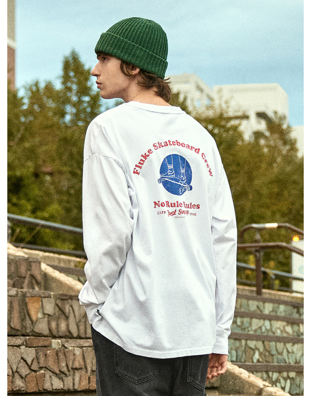 플루크 노룰 피그먼트 긴팔 티셔츠 FLT708 / 4color W 착용컷