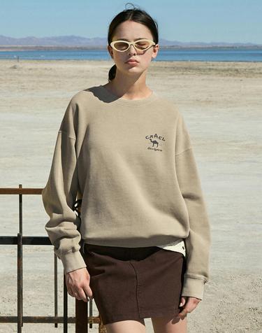카멜 피그먼트 맨투맨 티셔츠 FMT756 / 4color W