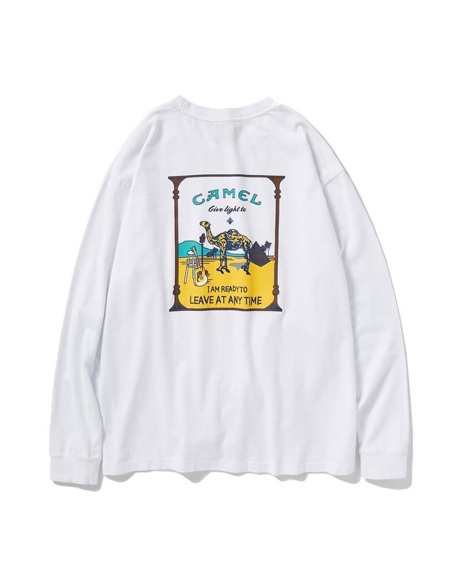 플루크 카멜 피그먼트 긴팔티 FLT710 / 4color W 착용컷
