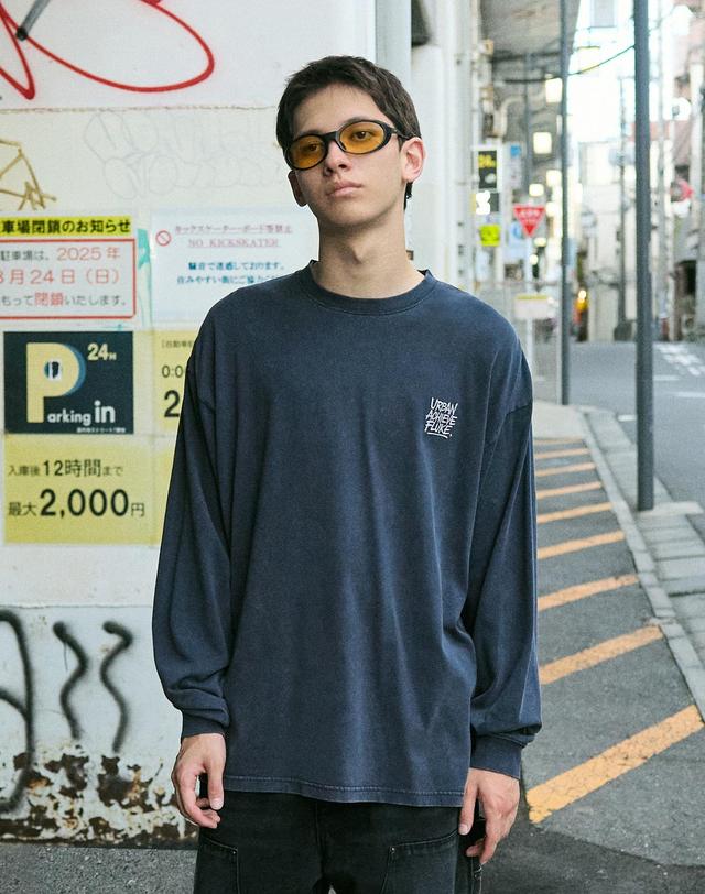 플루크 어반 아카이브 자수 긴팔 티셔츠 FLT717 / 3color 착용컷