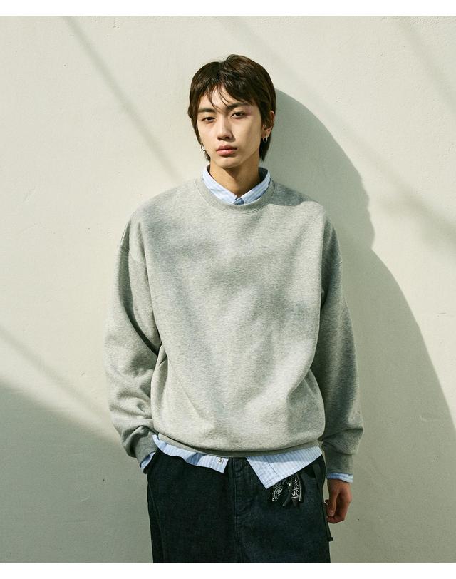 플루크 플루크 라이트 데이오프 오버핏 맨투맨 티셔츠 FMT901 / 8color M 착용컷