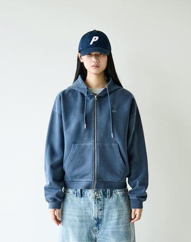 에센셜 피그먼트 크롭 후드 집업 FZT1038-Z / 2color W