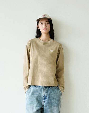 플루크 시그니처 로고 피그먼트 크롭 롱슬리브  FLT719 / 3ColorW