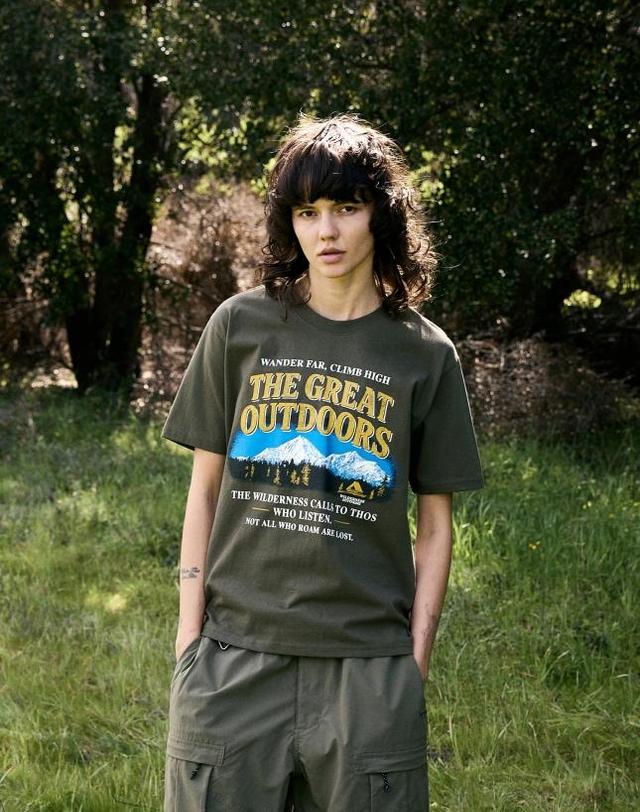 플루크 어치브 그레이트 그래픽 반팔 티셔츠 FST349 / 4Color W 착용컷