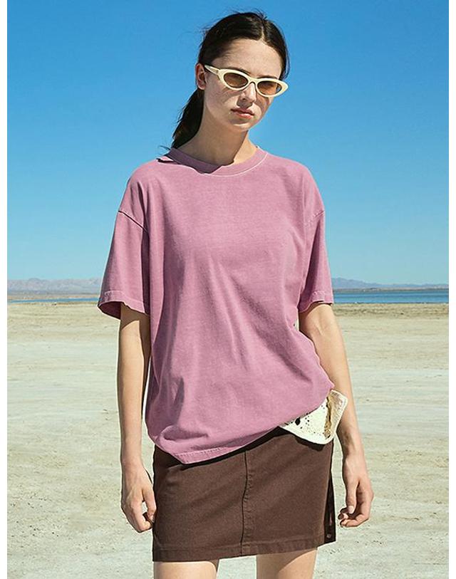 플루크 new 피그먼트 오버핏 반팔티셔츠 FST701 / 7color M 착용컷