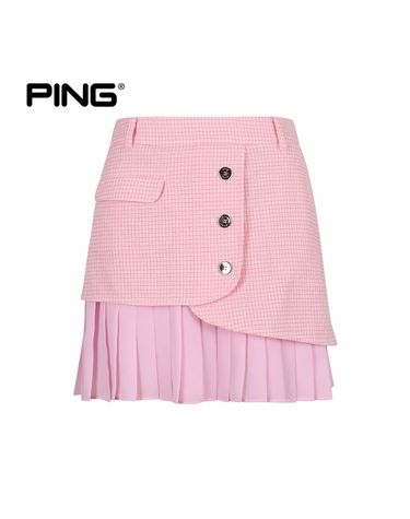 여성 랩 버튼 플리츠 큐롯 스커트