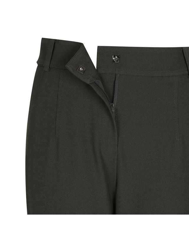 핑 여성 허리 비조 폴리 스판 팬츠 착용컷