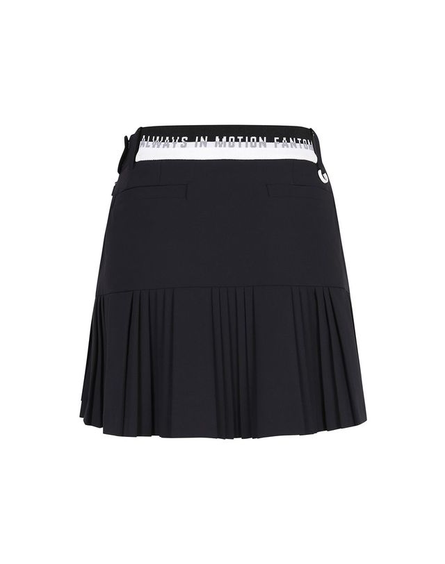 팬텀 여성 밑단 변형 플리츠 큐롯 스커트 착용컷