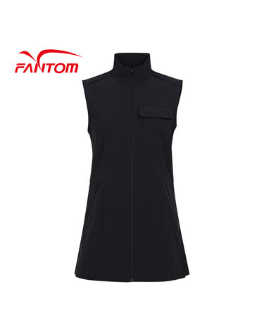 [가격인하] 여성 포켓 디테일 스트링 롱 점퍼 베스트