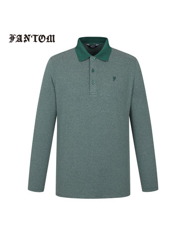 남성 코트나 잔스트라이프 카라 긴팔티셔츠