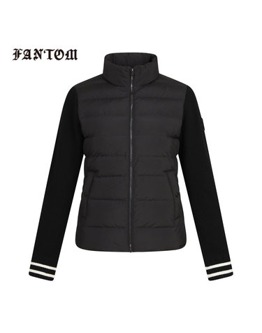 여성 니트 소매 덕다운 점퍼